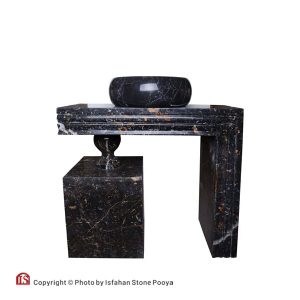 Black-marble-wash-basin