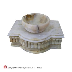 veiny white onyx wash basin